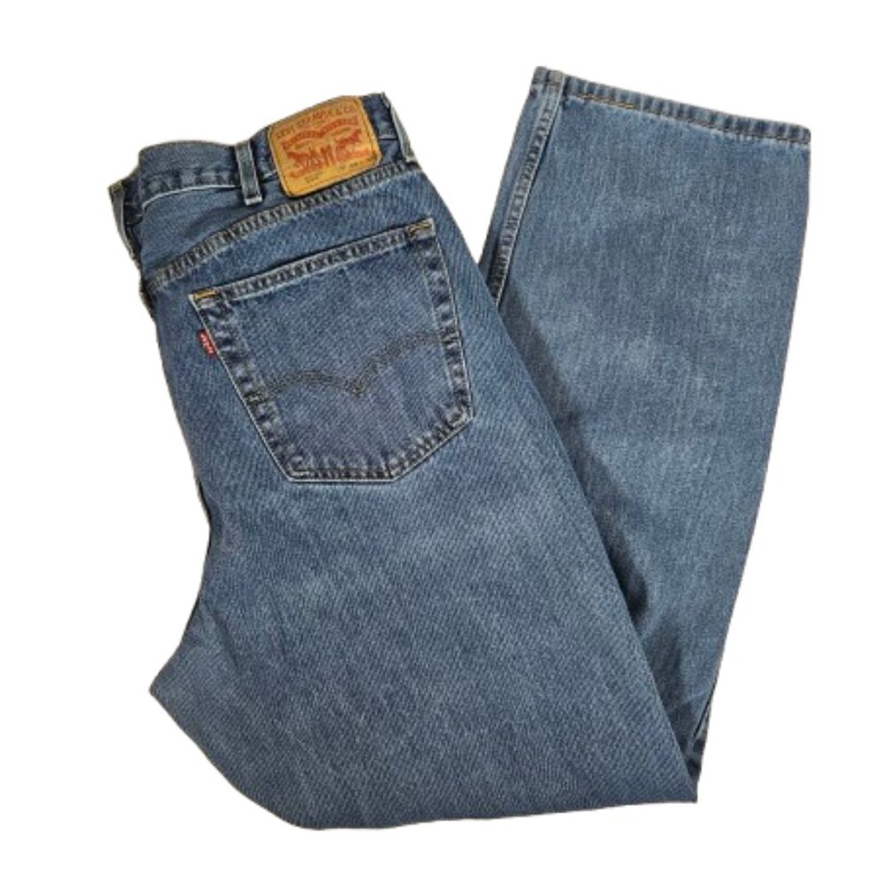 Levi's 550 Blue Jeans Men's Size W40 L32 Straight Leg Cotton